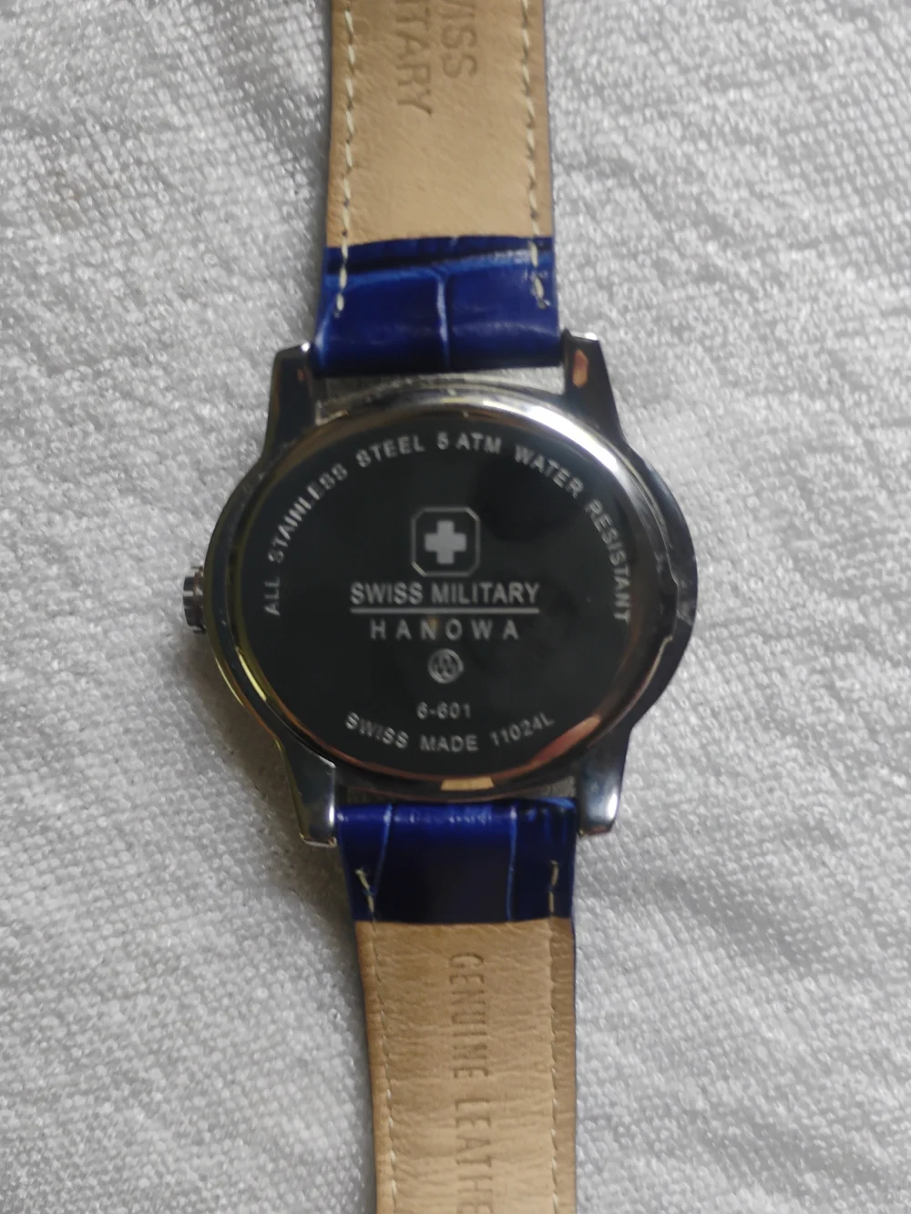 Swiss Military Unisex Watch with Blue Leather Strap